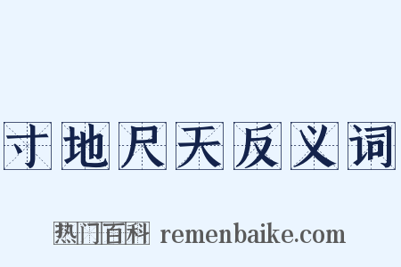 寸地尺天反义词是什么意思的图片